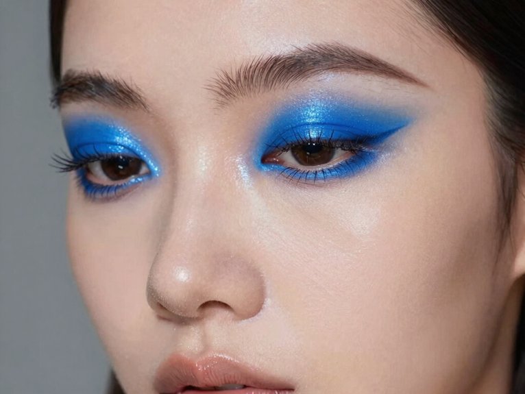 17 Creative Blue Makeup Looks for a Bold Statement 16 bright blue lower waterline pop