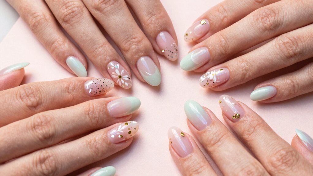 bright colorful spring nail designs