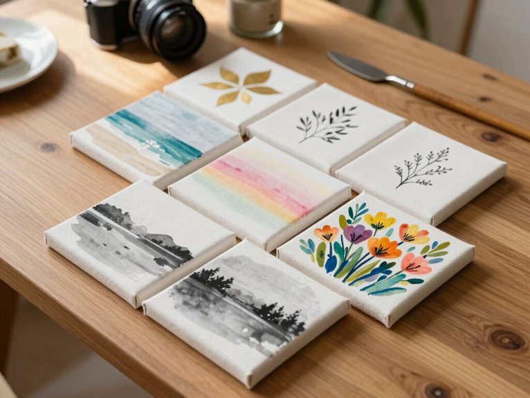 24 Canvas Painting Ideas to Sell That Are Trending and Profitable 18 bundled mini canvas gallery sets