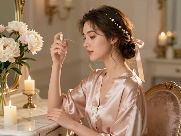 22 Princess Energy Aesthetic Ideas to Feel Soft, Confident, and Elegant 8 candlelit rose petal bath reset