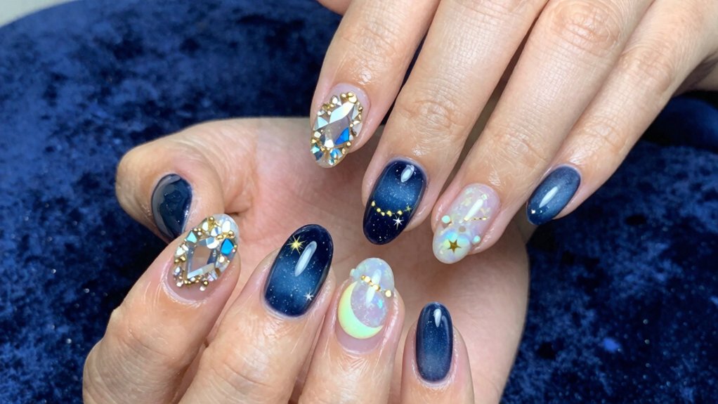 celestial stellio inspired nail designs
