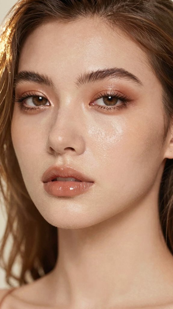 15 Victoria Secret Makeup Looks for a Soft Glam Supermodel Glow 14 champagne glossed barely there lips
