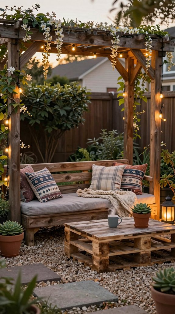 23 DIY Backyard Landscaping Ideas to Transform Your Outdoor Space on a Budget 14 compact diy backyard seating nook