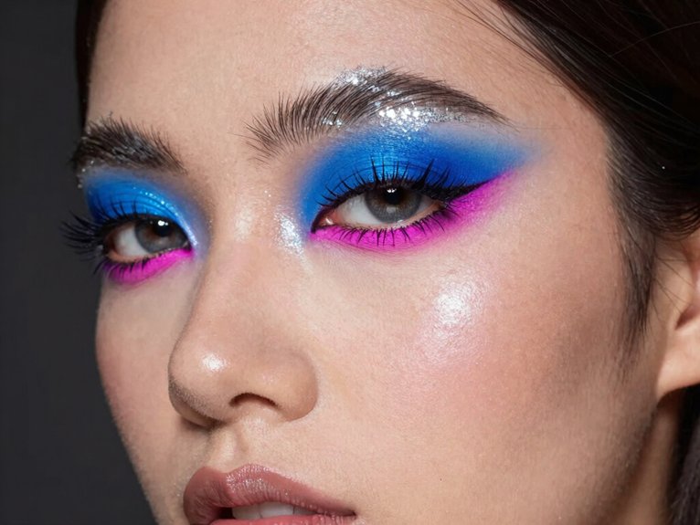 19 Creative Colorful Eye Makeup Looks That Stand Out 11 concentrated halo glitter lashlines