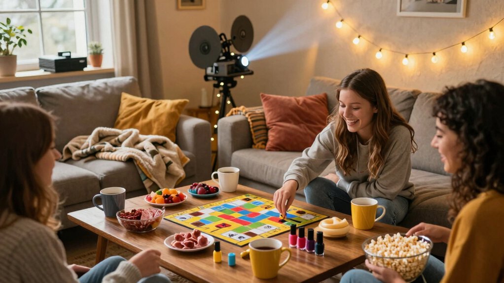 cozy at home girls night