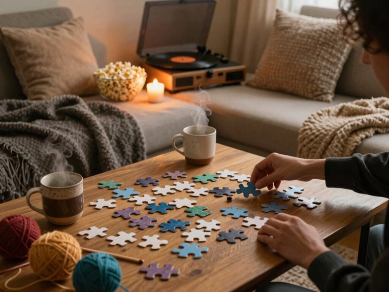 23 Fun Girl Night Ideas at Home for the Perfect Cozy Get-Together 20 cozy group puzzle night