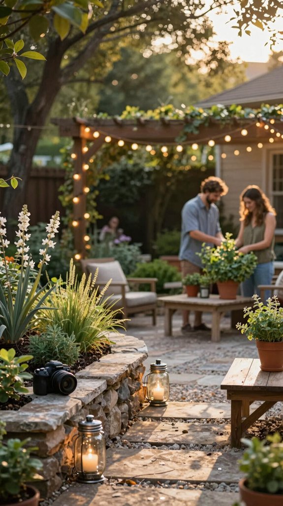 23 DIY Backyard Landscaping Ideas to Transform Your Outdoor Space on a Budget 9 cozy outdoor led stringing