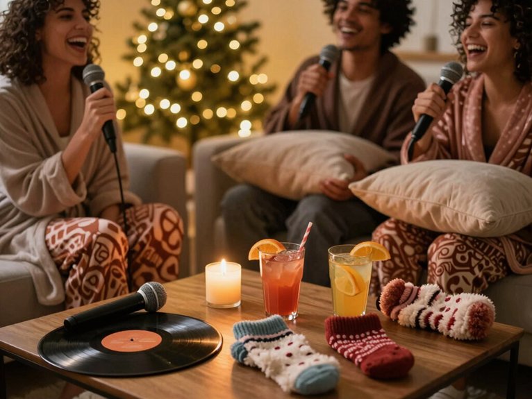 23 Fun Girl Night Ideas at Home for the Perfect Cozy Get-Together 5 cozy pajama karaoke girls night