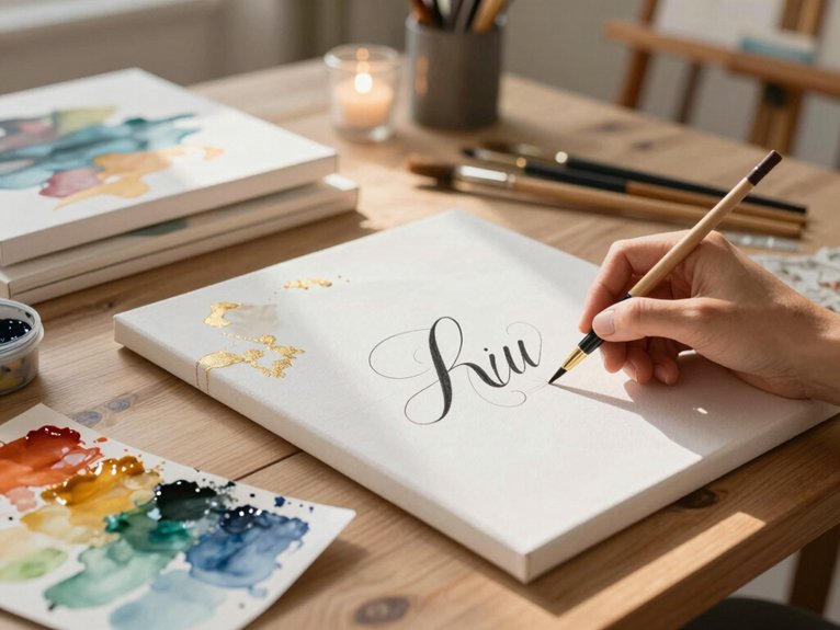 24 Canvas Painting Ideas to Sell That Are Trending and Profitable 21 customizable premium name art
