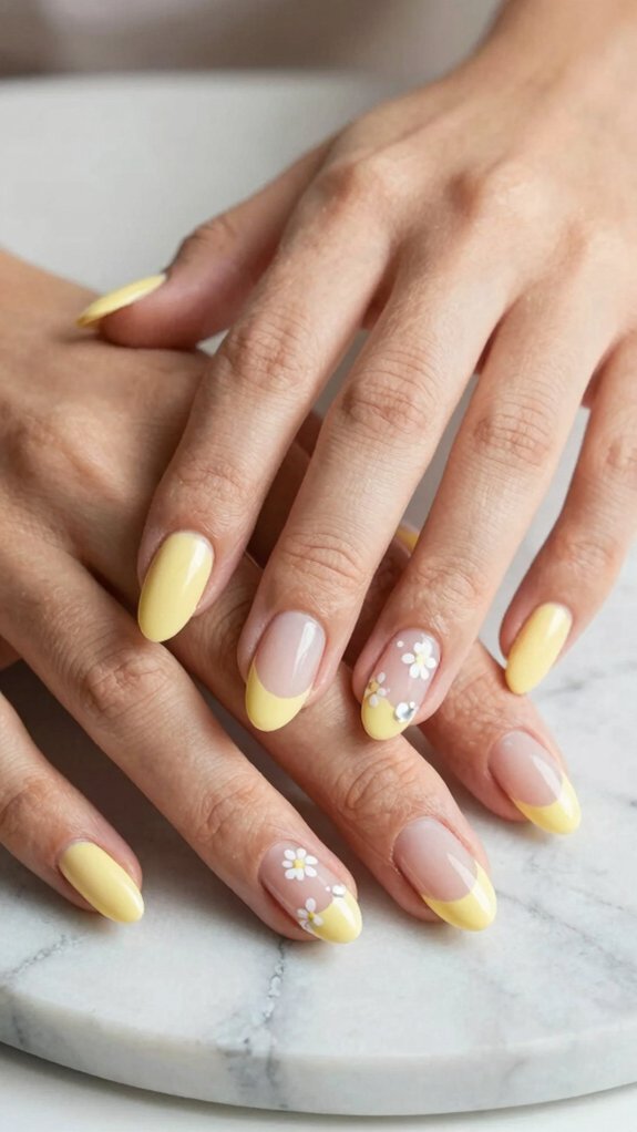 13 Pastel Yellow Nail Ideas That Feel Fresh and Trendy 3 delicate pastel yellow micro tip