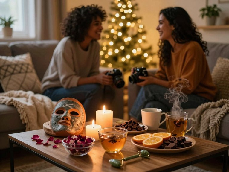 23 Fun Girl Night Ideas at Home for the Perfect Cozy Get-Together 1 dimmed lights scented sheet masks