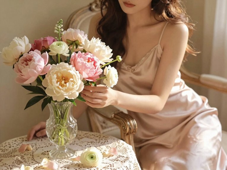 22 Princess Energy Aesthetic Ideas to Feel Soft, Confident, and Elegant 13 dreamy pastel garden arrangement