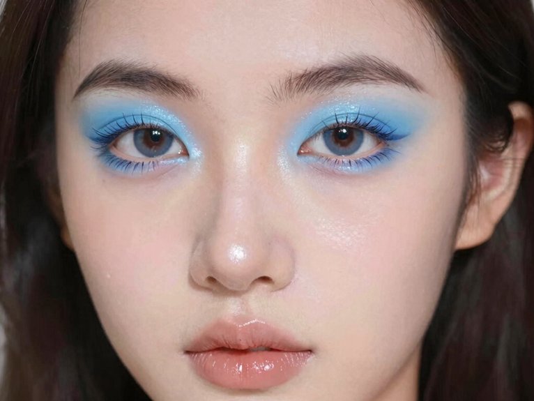 17 Creative Blue Makeup Looks for a Bold Statement 2 dreamy soft baby blue halo