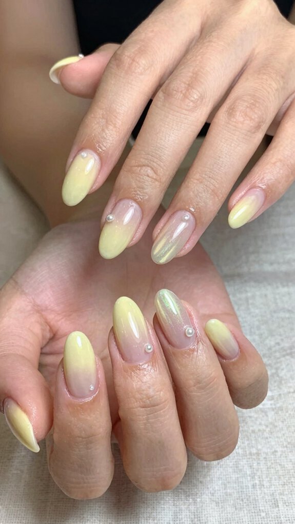 13 Pastel Yellow Nail Ideas That Feel Fresh and Trendy 10 dreamy translucent milky yellow