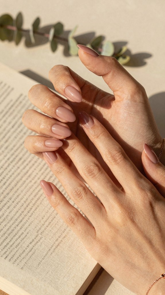 12 Almond Nude Pink Nail Ideas That Look Soft and Elegant 12 dusty rose matte almond manicure