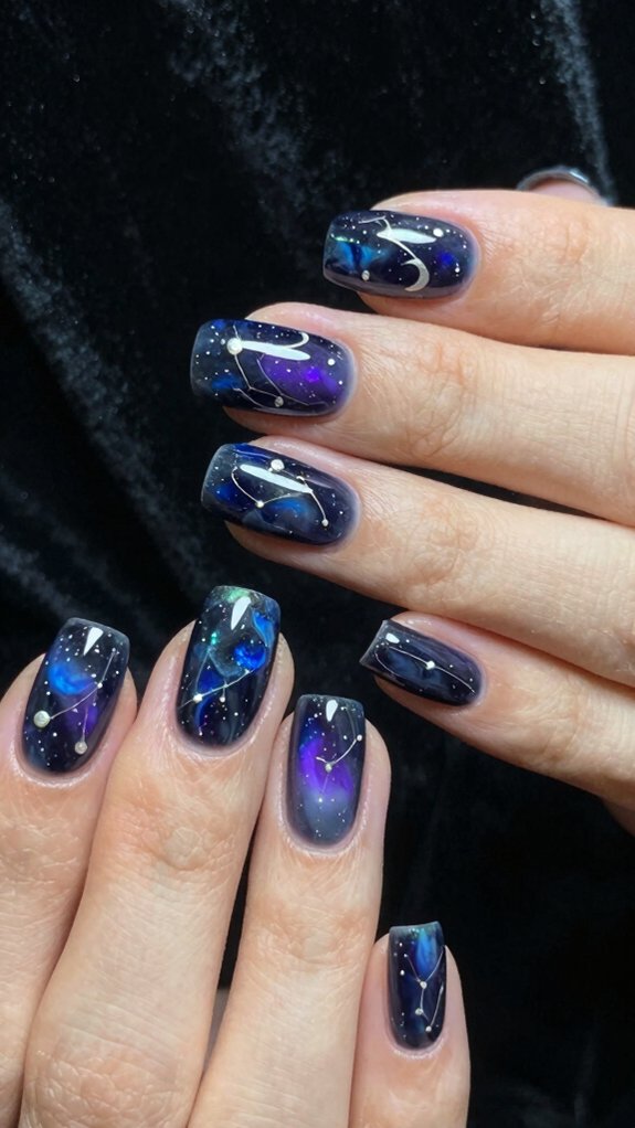 ethereal indigo purple swirl