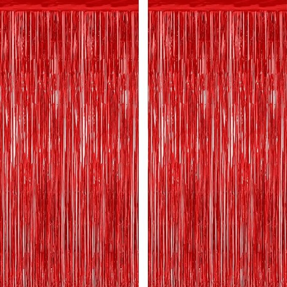 7 Valentine Backgrounds That Set the Perfect Romantic Scene 4 Red Tinsel Fringe Backdrop Curtains (2-Pack)