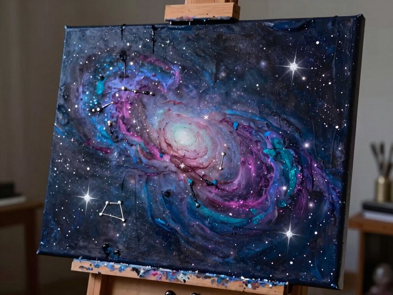 24 Canvas Painting Ideas to Sell That Are Trending and Profitable 15 galaxy night sky paintings