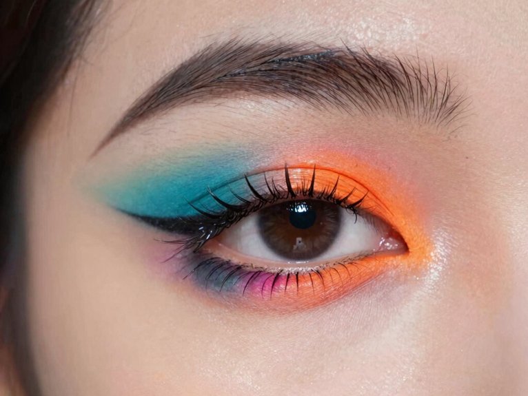 19 Creative Colorful Eye Makeup Looks That Stand Out 16 gradient lower lashline blending