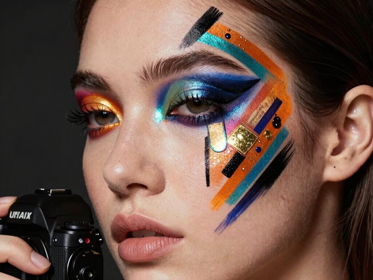 21 Creative Makeup Looks With Face Paint That Are Bold and Artistic 3 half face contrasting beauty skeleton