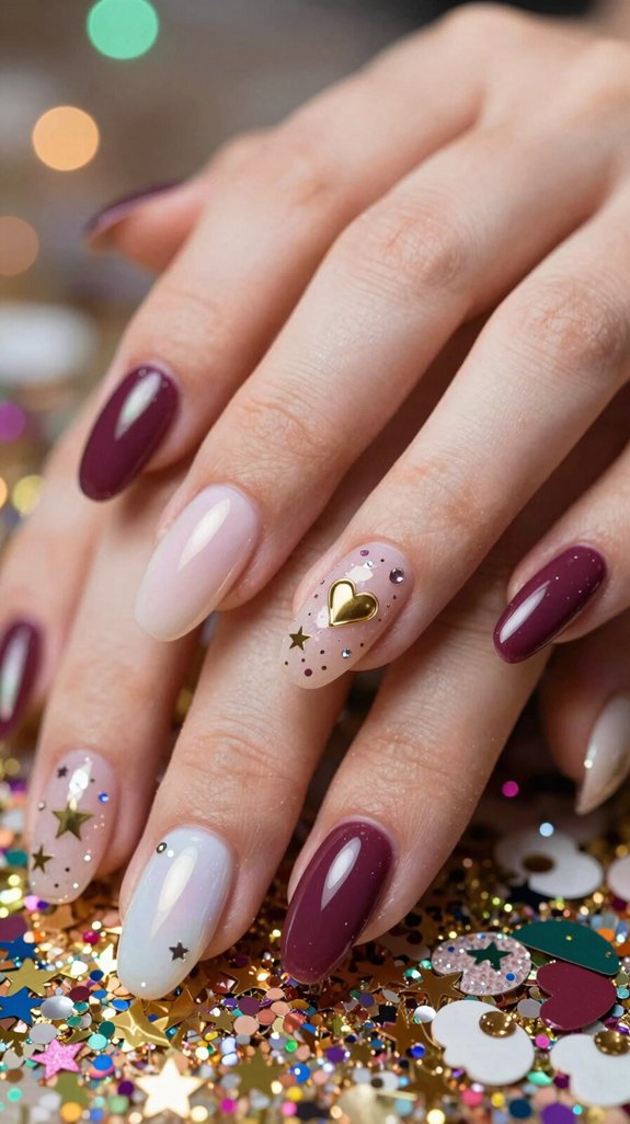 14 Birthday Nail Ideas That Are Fun, Glam, and Party-Ready 12 hearts stars holographic sparkle
