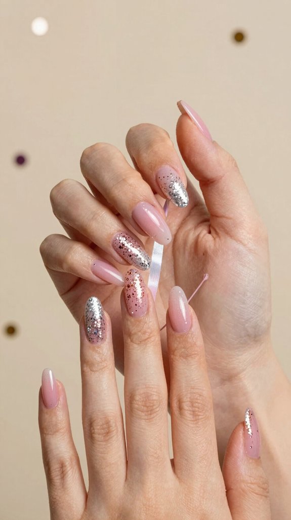 14 Birthday Nail Ideas That Are Fun, Glam, and Party-Ready 1 holographic glitter gradient nails