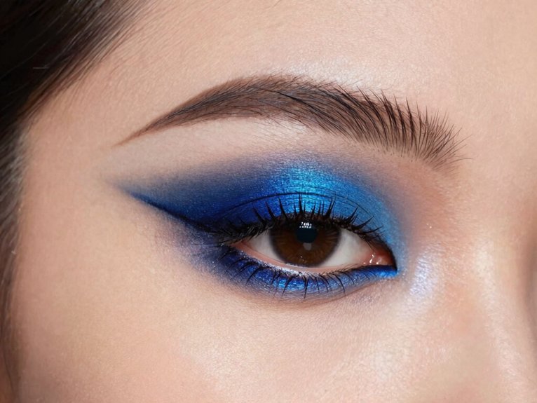 17 Creative Blue Makeup Looks for a Bold Statement 5 icy electric blue cutcrease