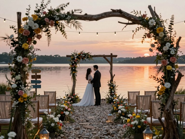 lakefront sunset ceremony details