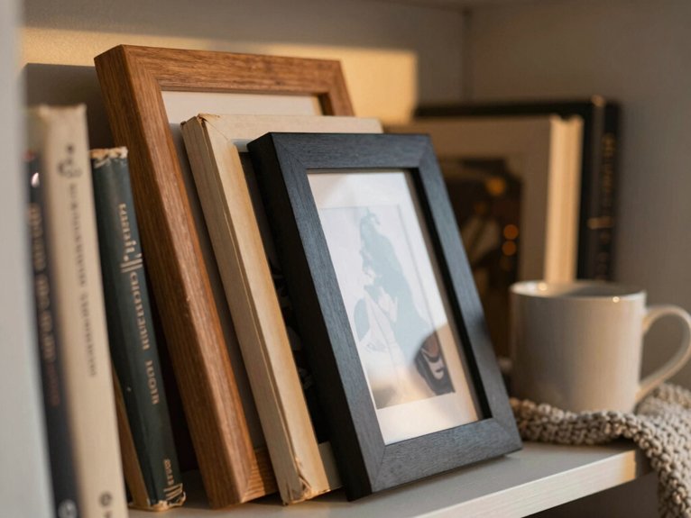 layered mixed finish frame styling