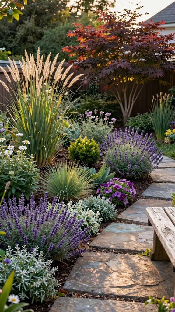 23 DIY Backyard Landscaping Ideas to Transform Your Outdoor Space on a Budget 20 layered yard plants arrangement