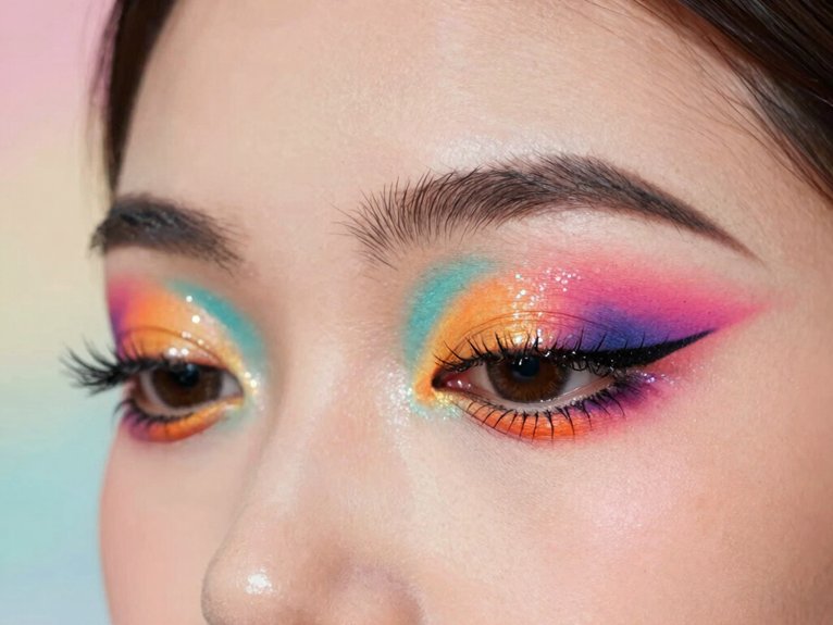 19 Creative Colorful Eye Makeup Looks That Stand Out 9 levitated creamy gel liner
