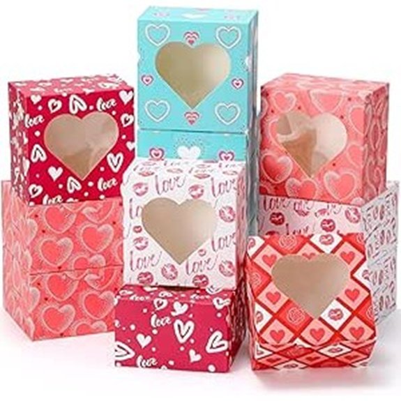 Valentine's Day Bakery Treat Boxes 30-Pack (Heart Window)