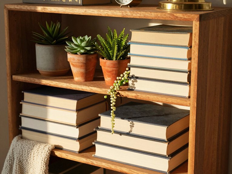 low maintenance shelf plant styling