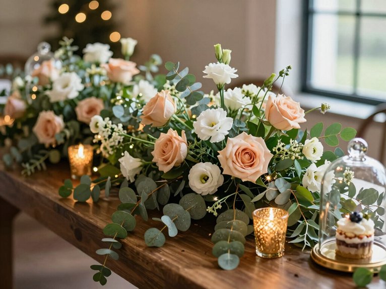 low profile scented floral garland