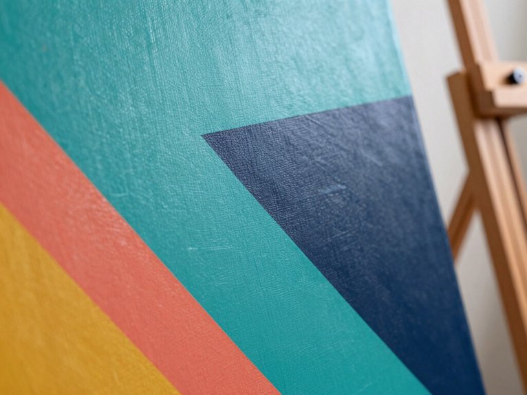 24 Canvas Painting Ideas to Sell That Are Trending and Profitable 8 mid century geometric color blocks