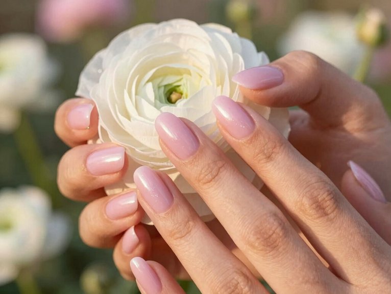14 Fresh Spring Nail Ideas to Try This Season 2 milky baby pink glossy nails