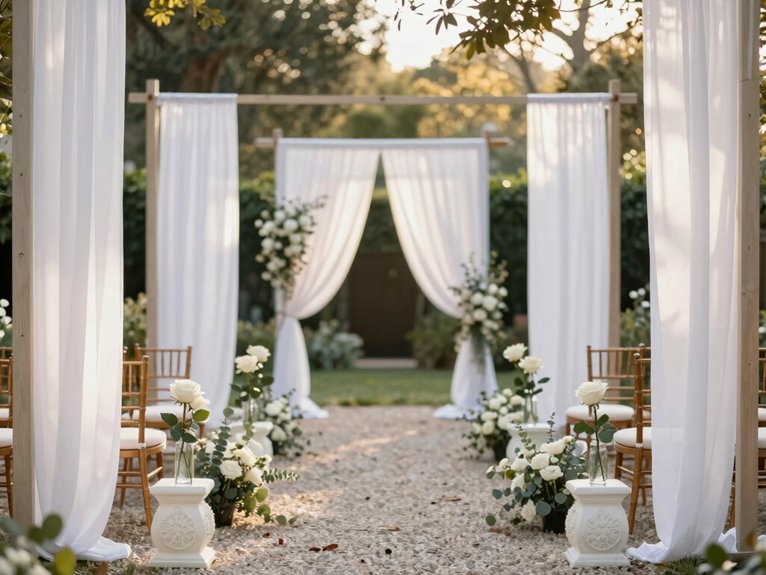 minimalist white aisle elegance