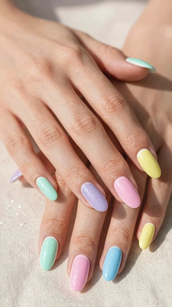 15 Gorgeous Pastel Nail Ideas to Try This Season 8 pastel playful striped nailart
