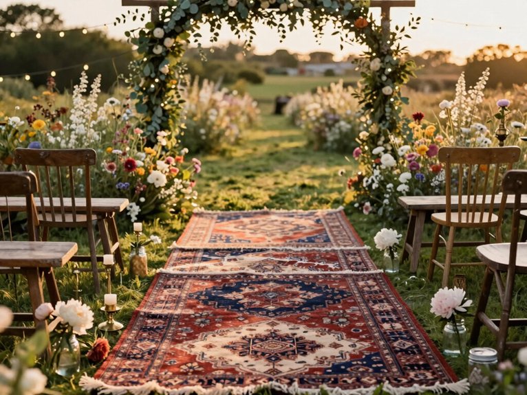 patchwork vintage rug runner