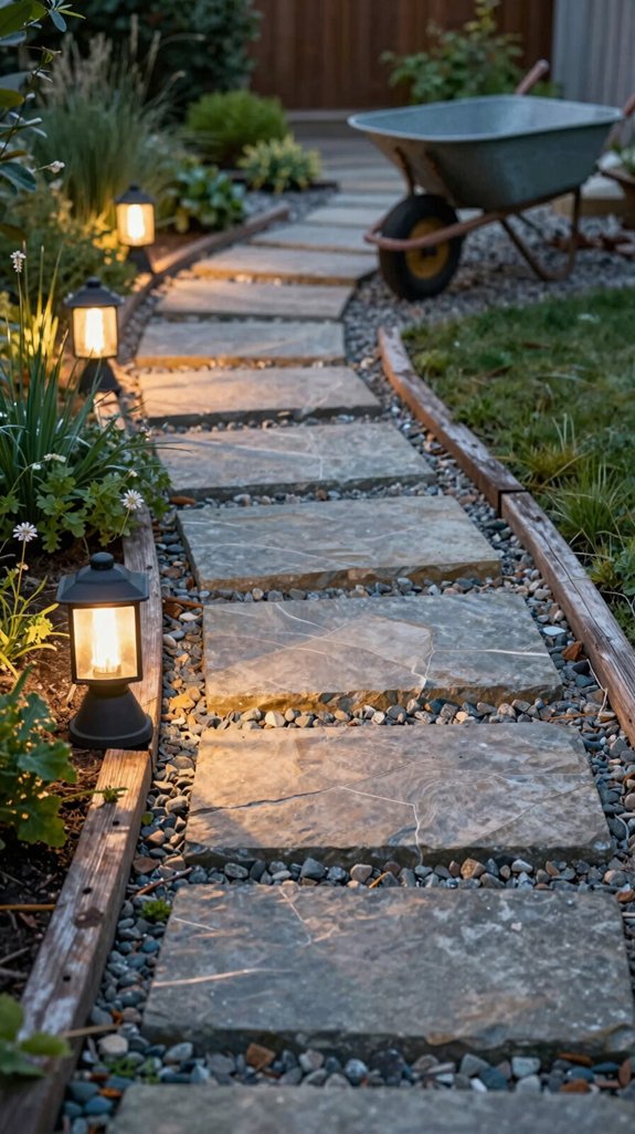 23 DIY Backyard Landscaping Ideas to Transform Your Outdoor Space on a Budget 3 permeable flagstone path with spacing