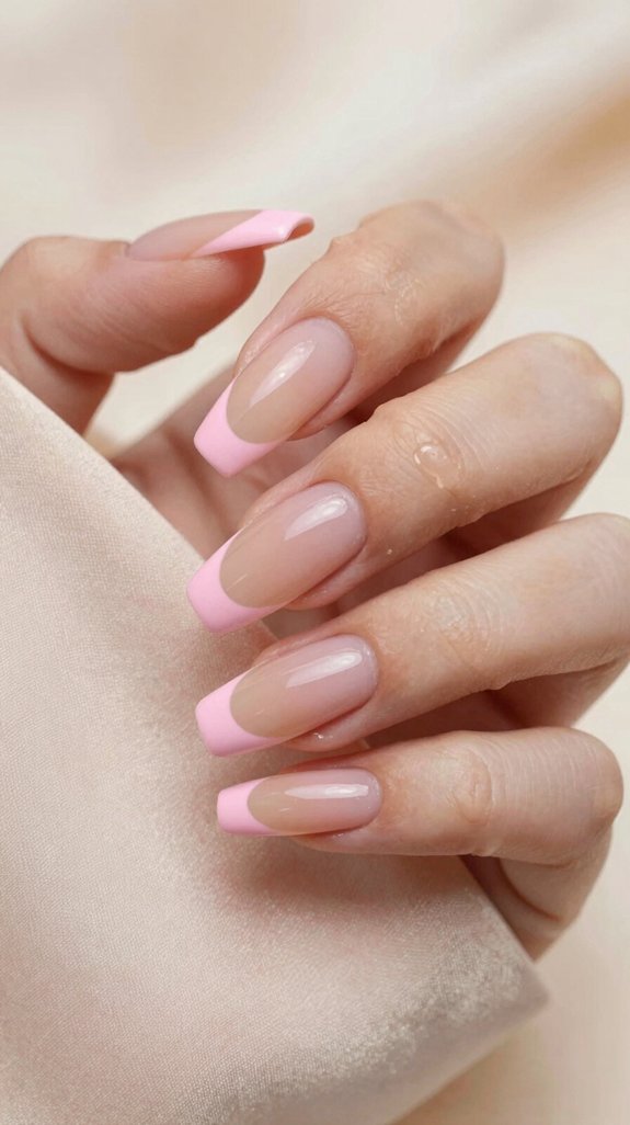 12 Almond Nude Pink Nail Ideas That Look Soft and Elegant 4 pink almond french tips