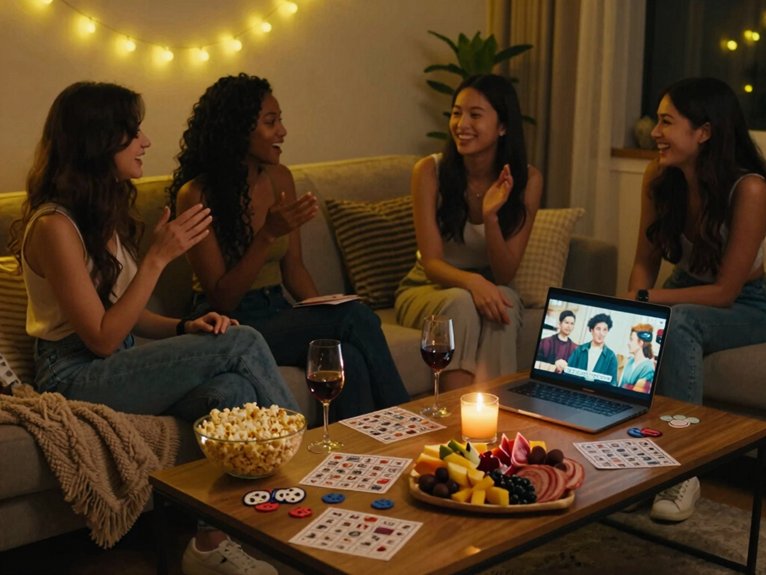 23 Fun Girl Night Ideas at Home for the Perfect Cozy Get-Together 9 rom com trope bingo night