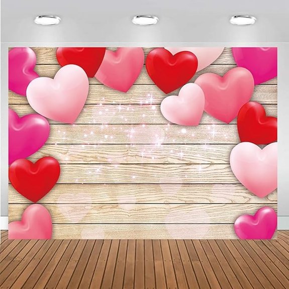7 Valentine Backgrounds That Set the Perfect Romantic Scene 5 Valentine's Day Pink Heart Photography Backdrop 7x5FT