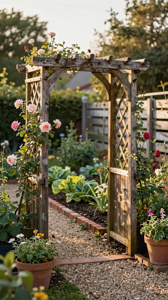 23 DIY Backyard Landscaping Ideas to Transform Your Outdoor Space on a Budget 19 rustic diy garden arch