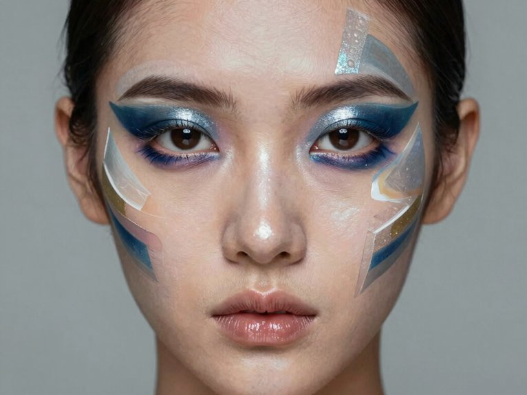 21 Creative Makeup Looks With Face Paint That Are Bold and Artistic 19 sculpted 3d letter illusions