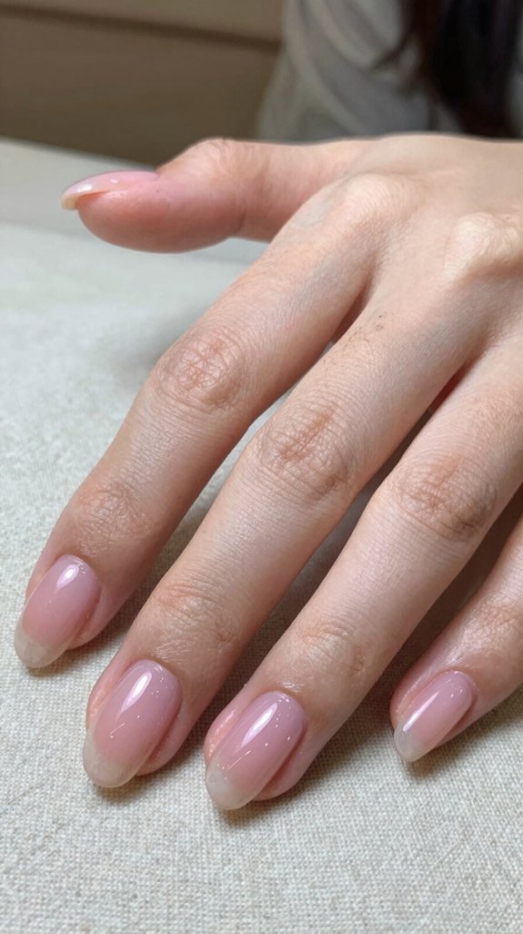12 Short Light Pink Clear Nail Ideas That Look Clean and Glossy 12 sheer milky pink nails
