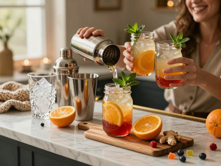 23 Fun Girl Night Ideas at Home for the Perfect Cozy Get-Together 11 signature themed mocktail bar