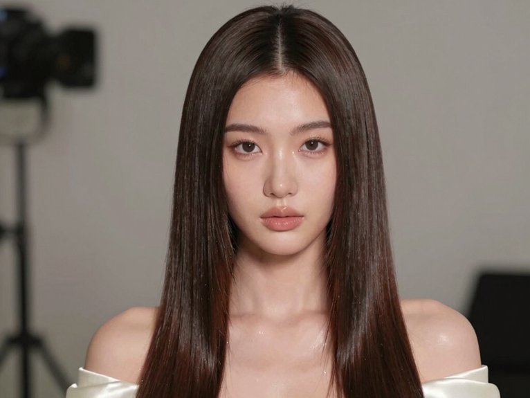 15 Stunning Prom Hairstyles That Look Elegant and Trendy 10 sleek center part glossy finish