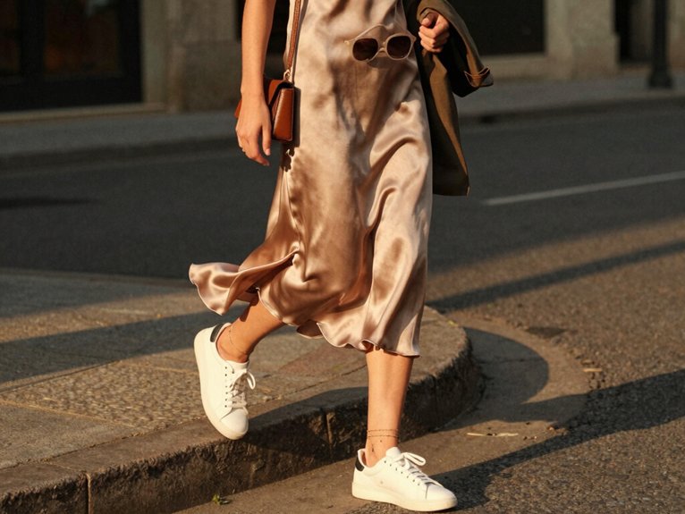 20 Casual Date Night Outfit Ideas That Look Effortlessly Chic 9 slip dress with sneakers