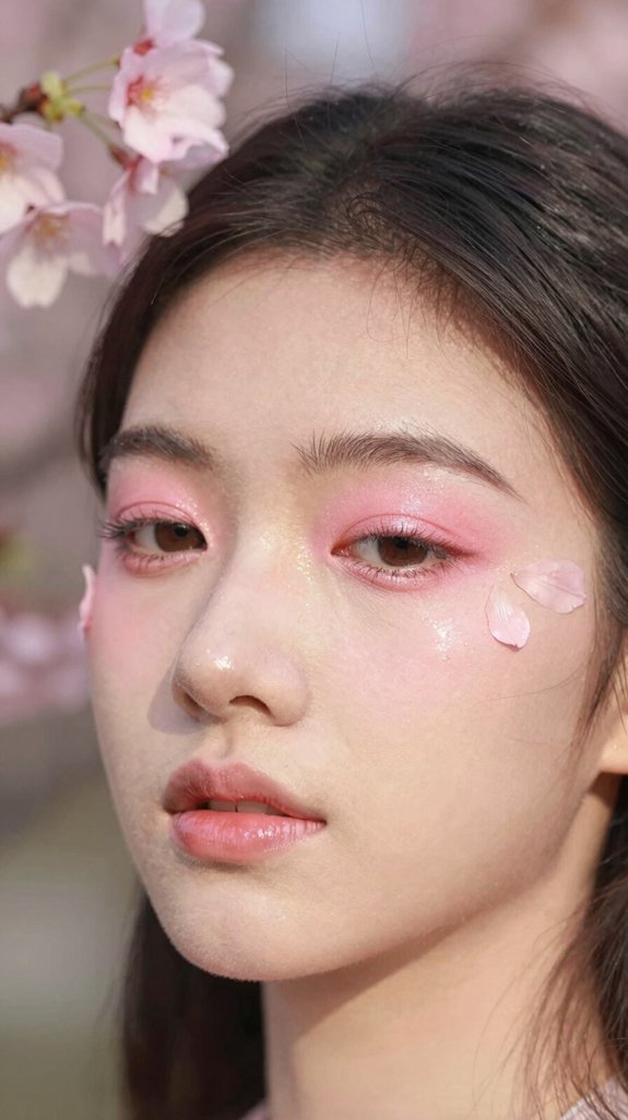 16 Creative Makeup Looks Inspired by Asian Beauty Trends 7 soft cherry blossom eye look